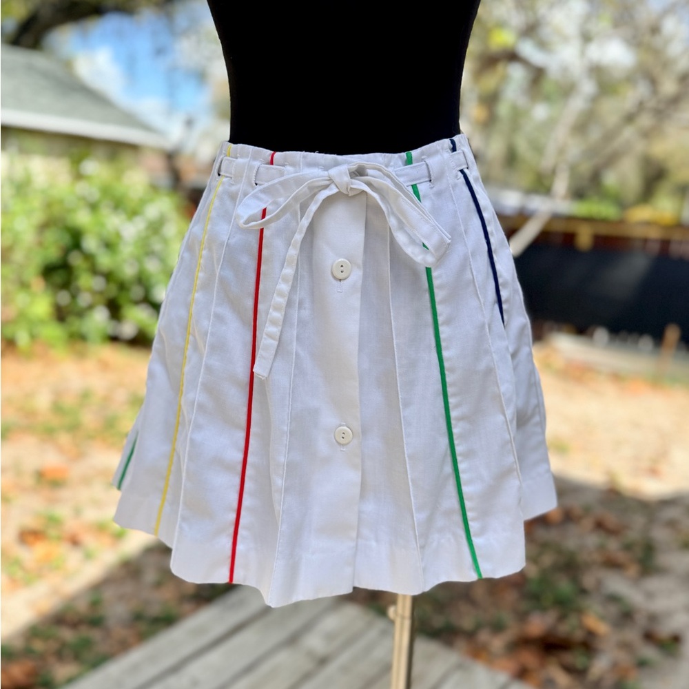 Vintage 60s/70s Pleated Mini Tennis Skirt